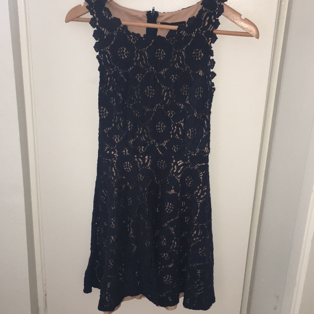Dark Blue lace cocktail dress